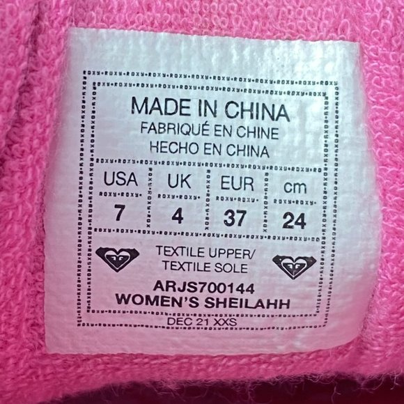 Roxy Sheilahh Women's Sneaker Pink Canvas Tie Dye Platform Sole Size 7 - Picture 9 of 9